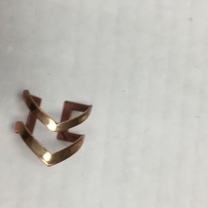 Copper Chevron double shank ring